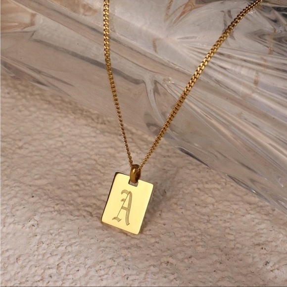 🌟SALE🌟 Initial Letter “A-Z” Old English Pendant 18K Gold Plated Necklace - Picture 4 of 11